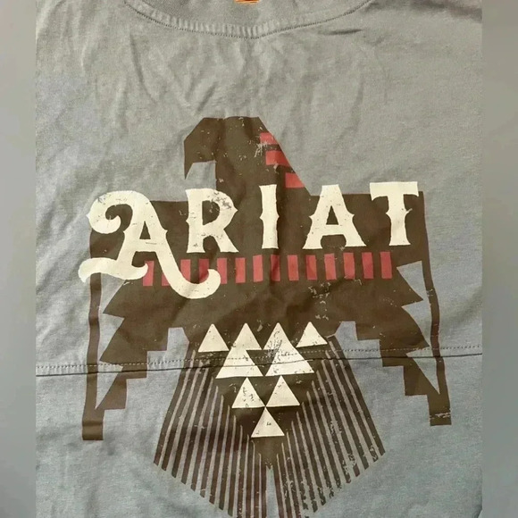 ARIAT THUNDERBIRD RELAXED FIT LONG SLEEVE TEE PURPLE SZ L - Picture 3 of 9